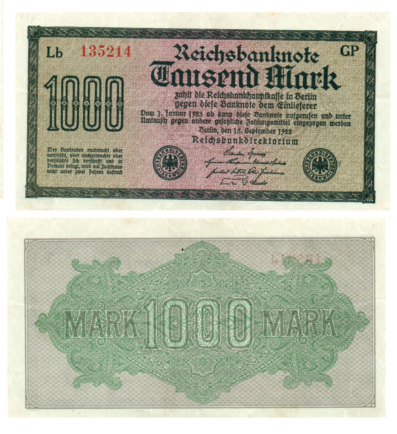 Germany #76g/AU  1.000 Mark